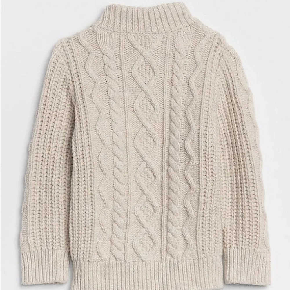 Baby GAP Toddler Beige Cable Knit Turtleneck Sweater